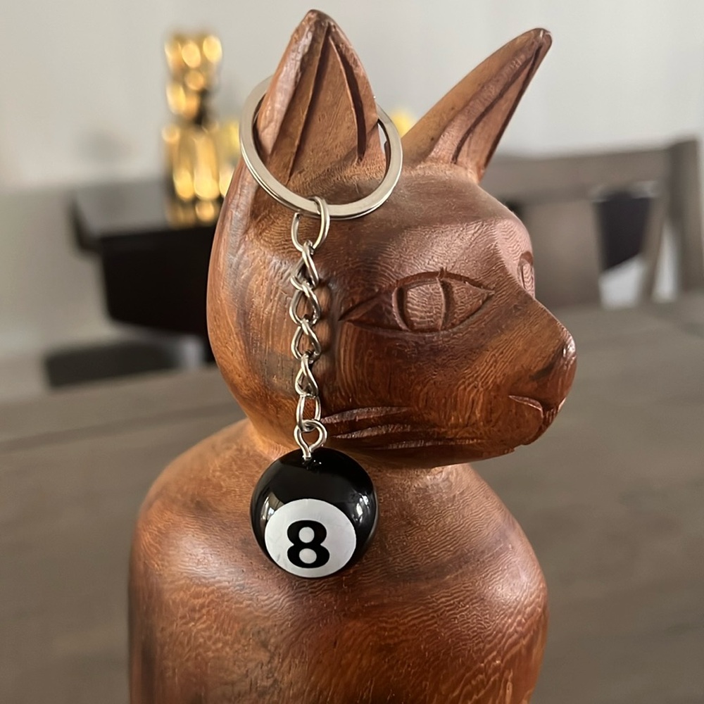 Eight Ball Keychain-NWT